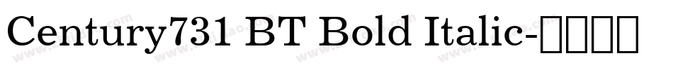 Century731 BT Bold Italic字体转换